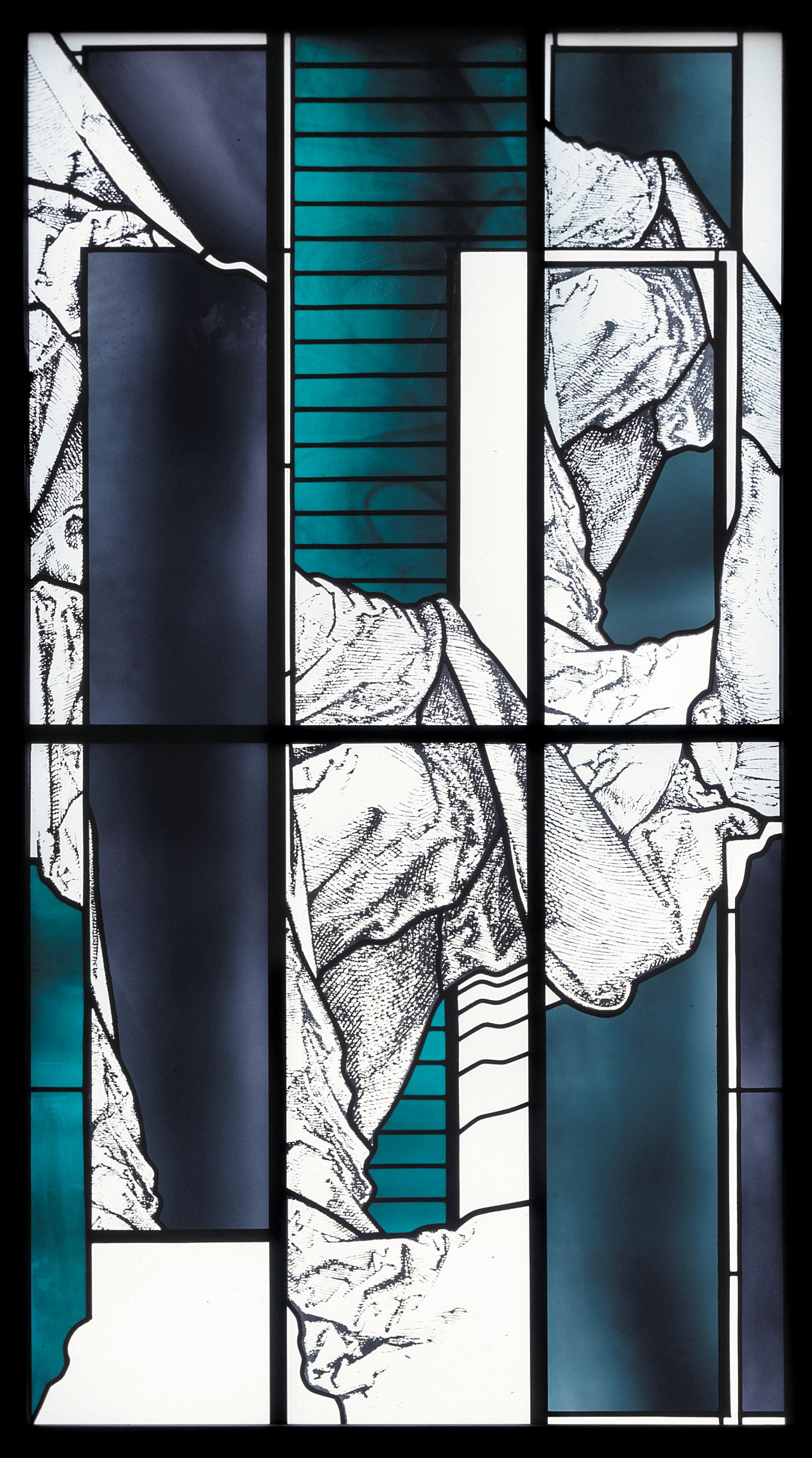 Jochem Poensgen, Auferstehung (Detail), 1982, Glasmalerei
